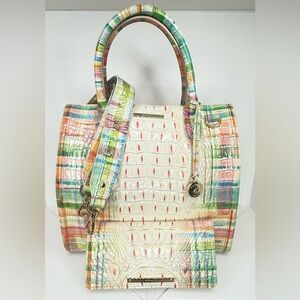 Brahmin Sweet Tea Ombré- Caroline Satchel w/ Ady Wallet (2 pc Set)